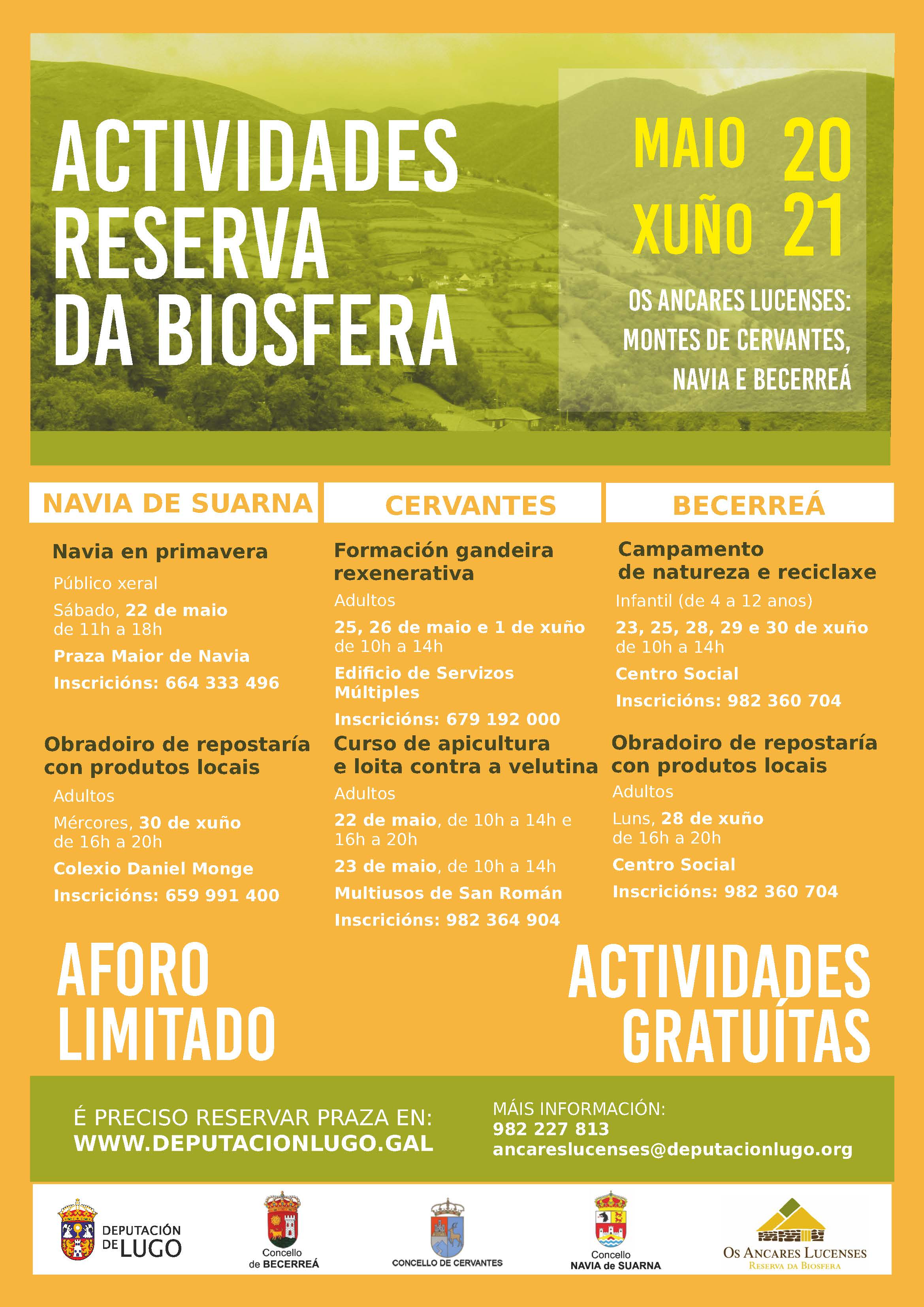 ACTIVIDADES DA RESERVA DA BIOSFERA OS ANCARES LUCENSES 2 TRIMESTRE 2021