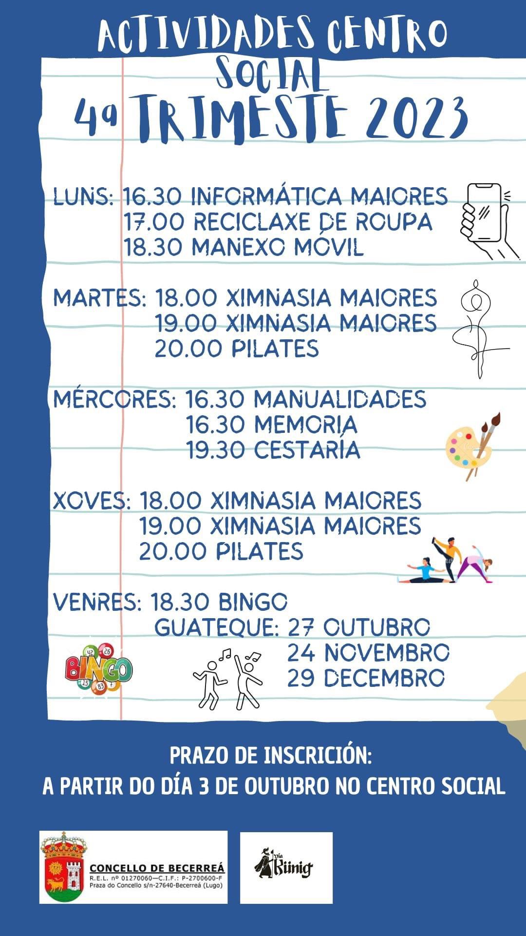 Actividades Centro Social 4Trimestre2023